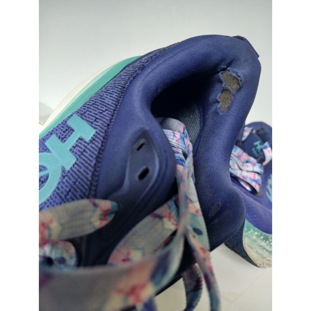 HOKA One One Running Shoes Women's Blue Purple Turquoise Athletic Sneakers - Picture 4 of 10